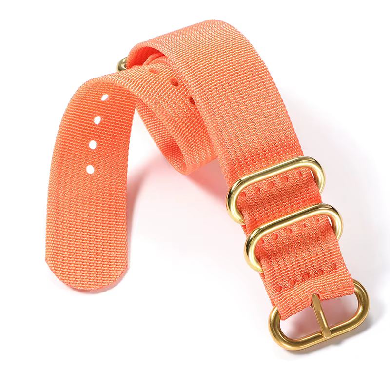 Bracelet de montre en nylon durable avec boucle dorée 18mm 20mm 22mm 24mm pour Omega pour Seiko, bra