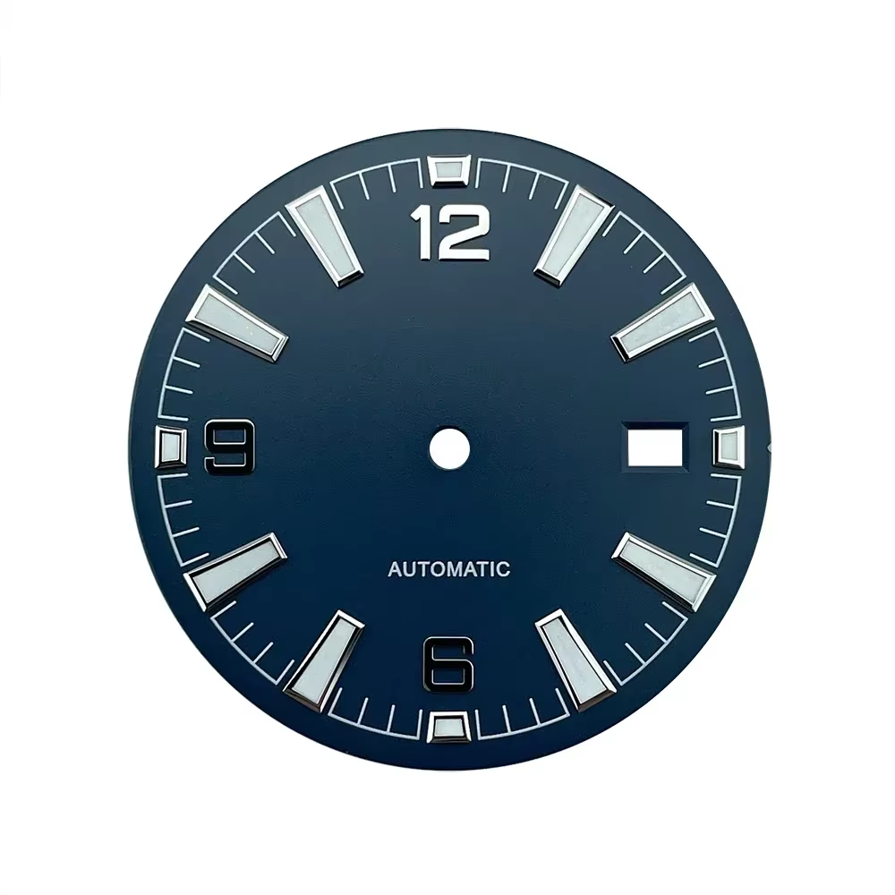 Cadran de montre Sterys bleu pour homme, mouvement NH35, planète, zones 600m, porcelaine BGW9, 33mm
