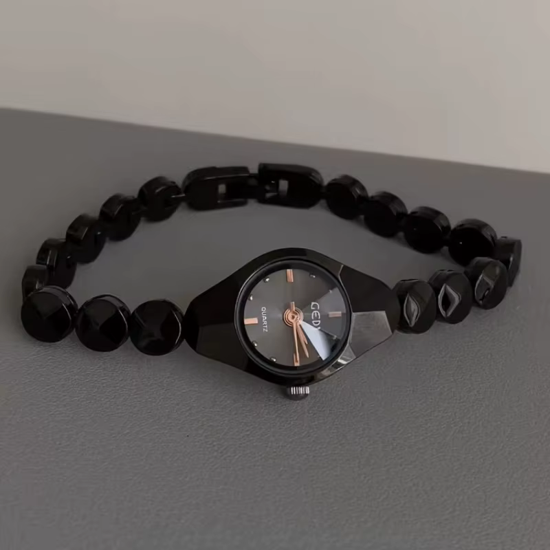 Montre à Quartz pour femmes, série obsidienne Premium, mode dames, chaîne étanche, adaptée au petit