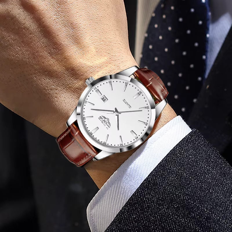 LIGE homme montre mode bracelet en cuir hommes montres militaire Sport étanche calendrier Quartz mon