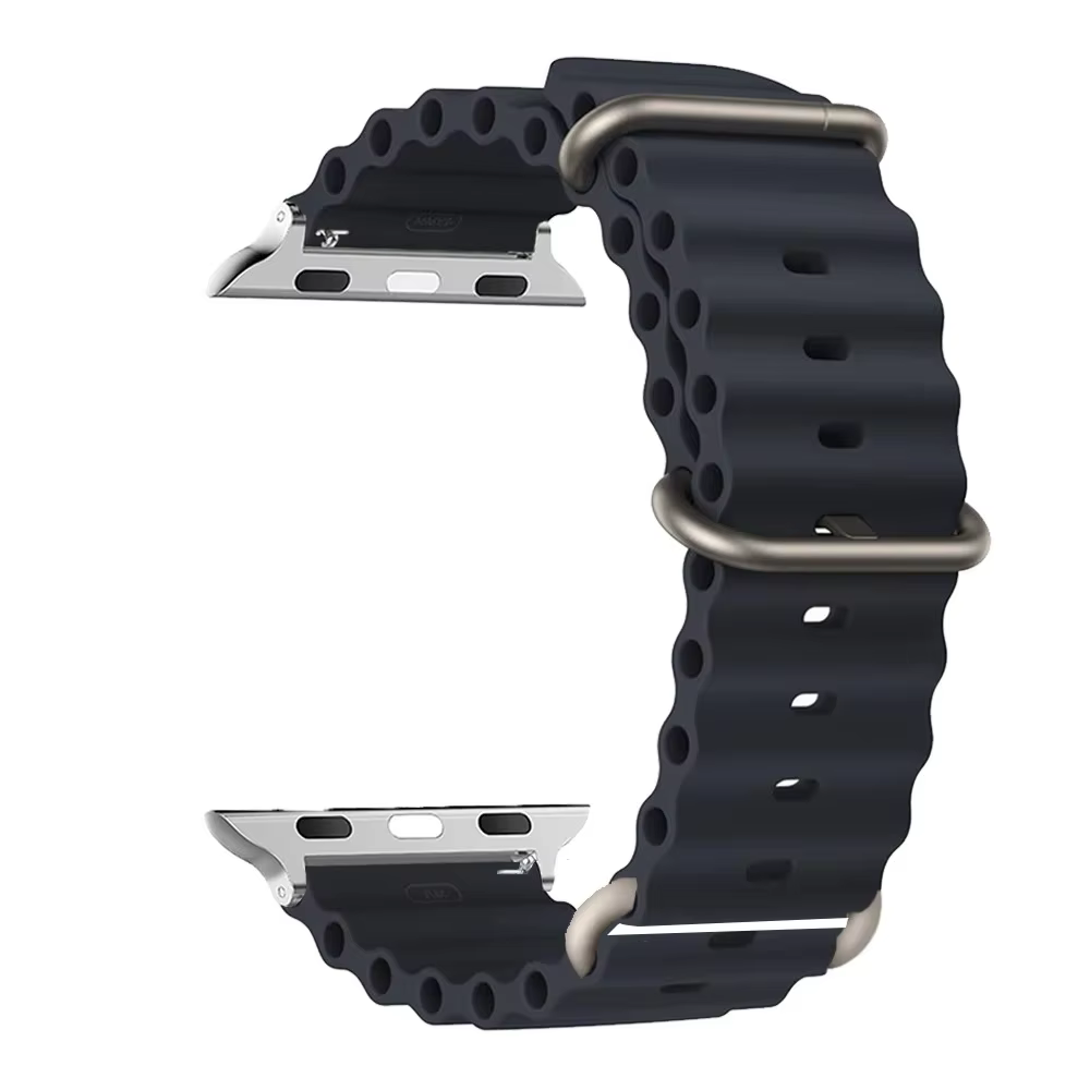 Bracelet océan pour Apple watch Ultra 2 49mm 45mm 44mm 42mm 38mm 40mm 41mm bracelet en silicone corr