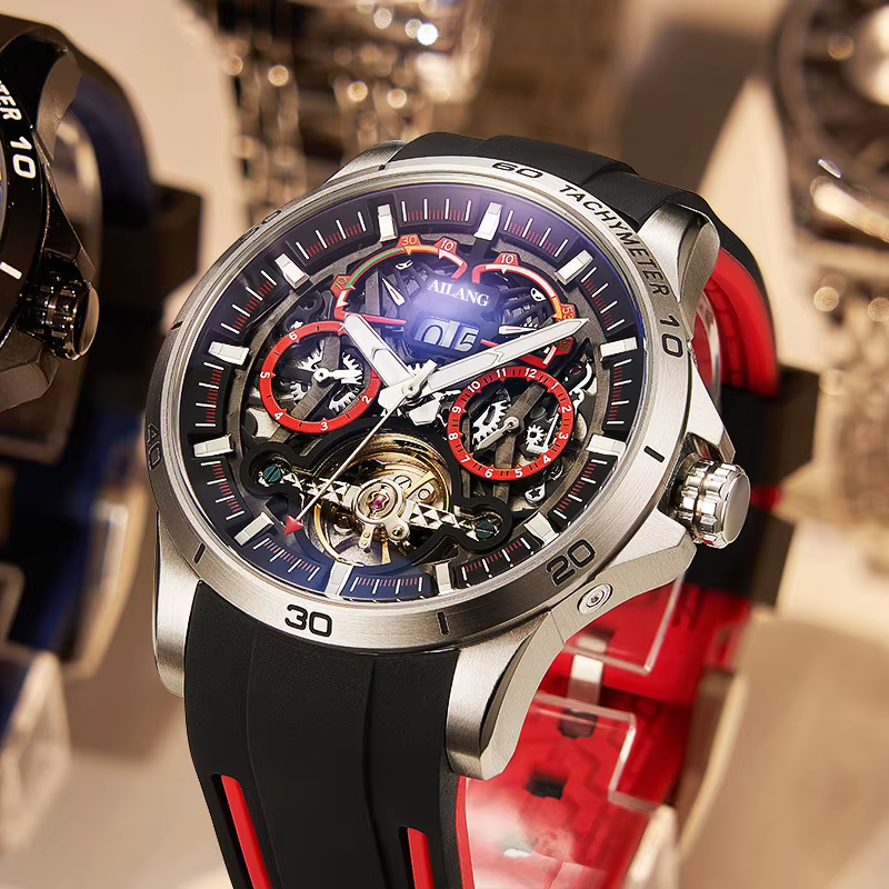 AILANG – montre à Tourbillon pour hommes, nouveau Design à la mode, étanche, automatique, mécanique,