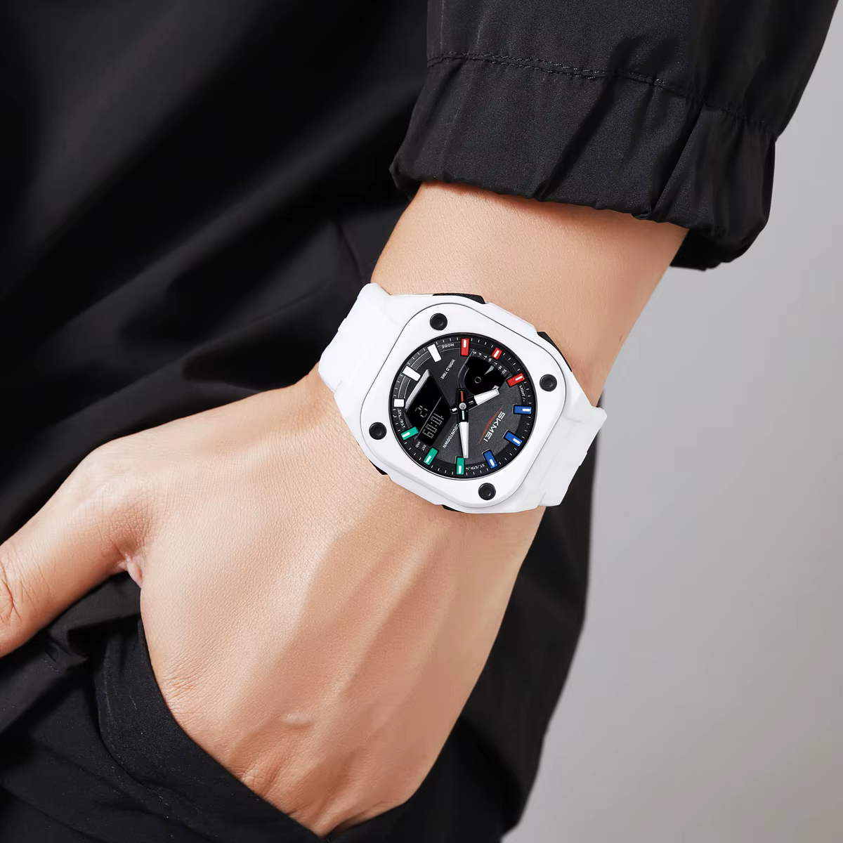 SKMEI affaires montre électronique numérique mode sport montres à Quartz pour hommes femmes étanche