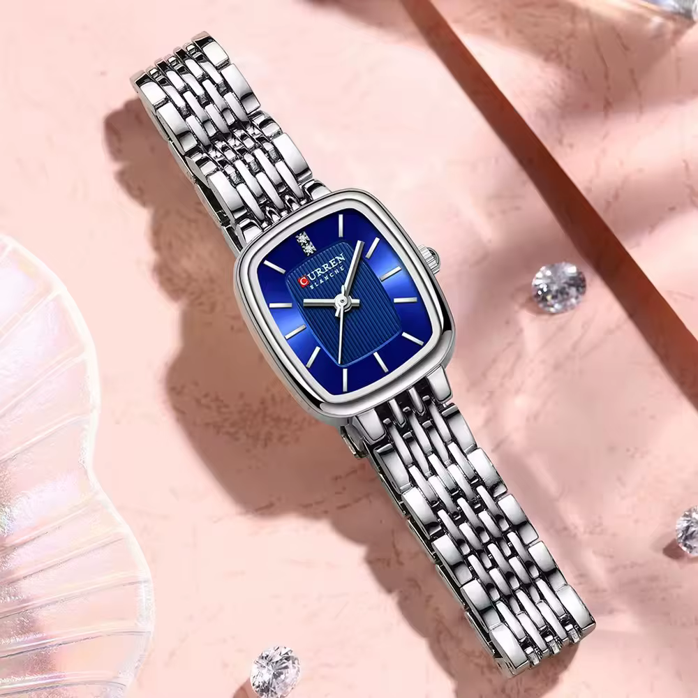 CURRN 9093 montre à Quartz pour femmes mode loisirs diamant Simple or argenté bande d'acier montre-b