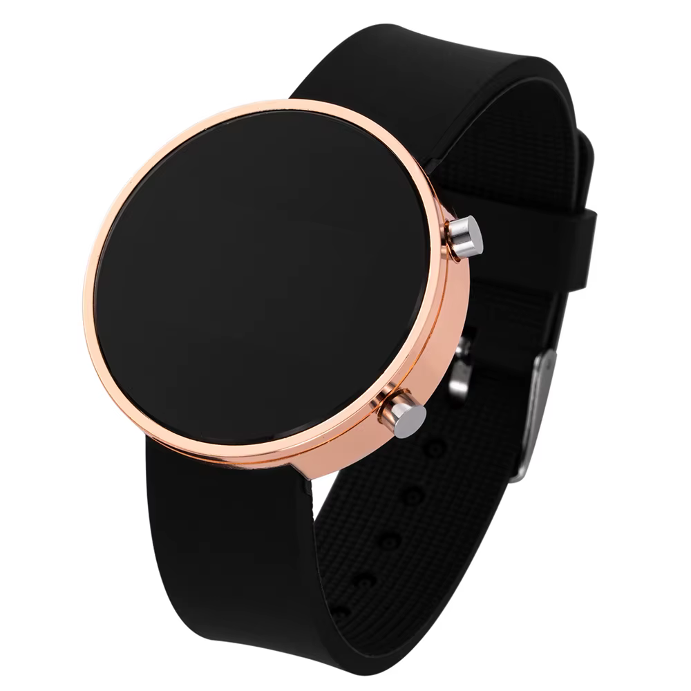 Mode femmes montres numériques Simple cadran rond montre LED pour femme Sport décontracté dames horl