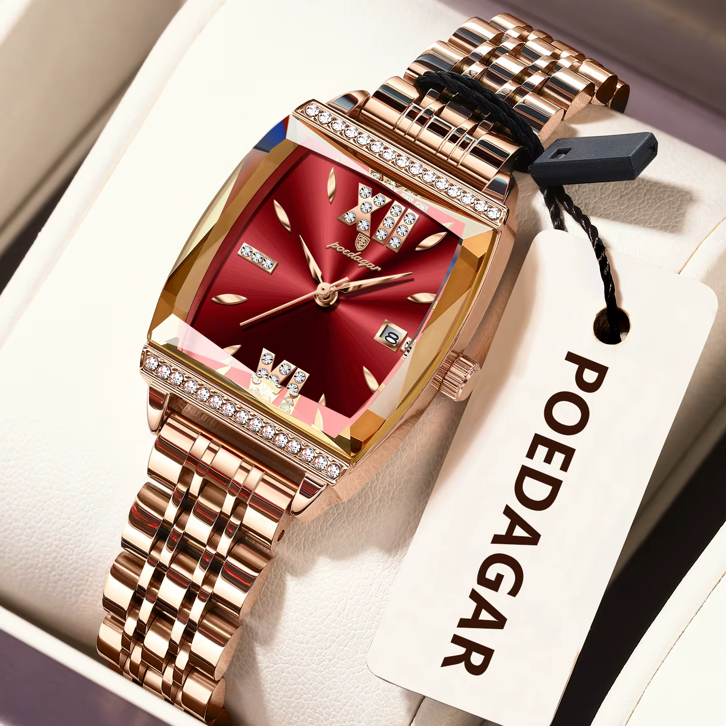 POEDAGAR montre de mode pour femme de haute qualité étanche Date élégante dames montre en acier inox