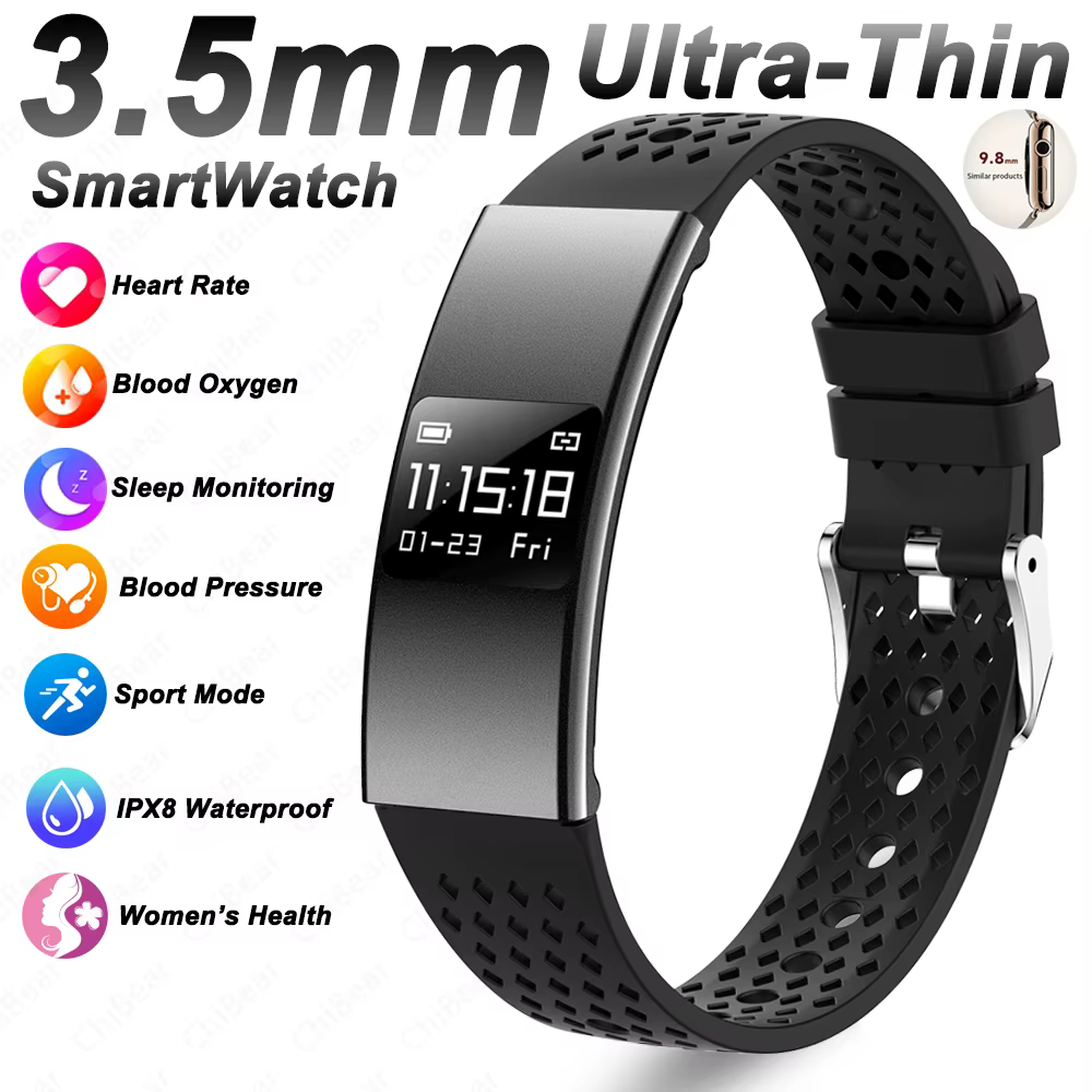 Nouveau Bracelet Connecté Tendance 2026 – Suivi de Santé, Fréquence Cardiaque, Sommeil, Oxygène Sang