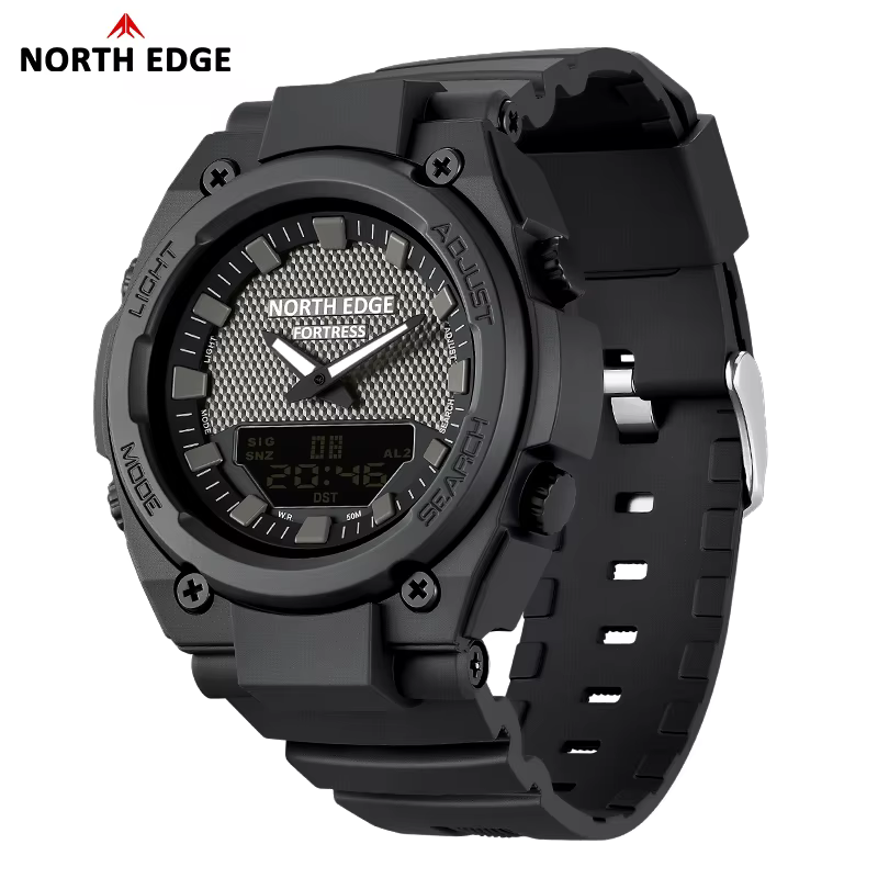 NORTH EDGE FORTRESS 2026 Montre numérique militaire pour homme, montre de sport d'extérieur étanche 
