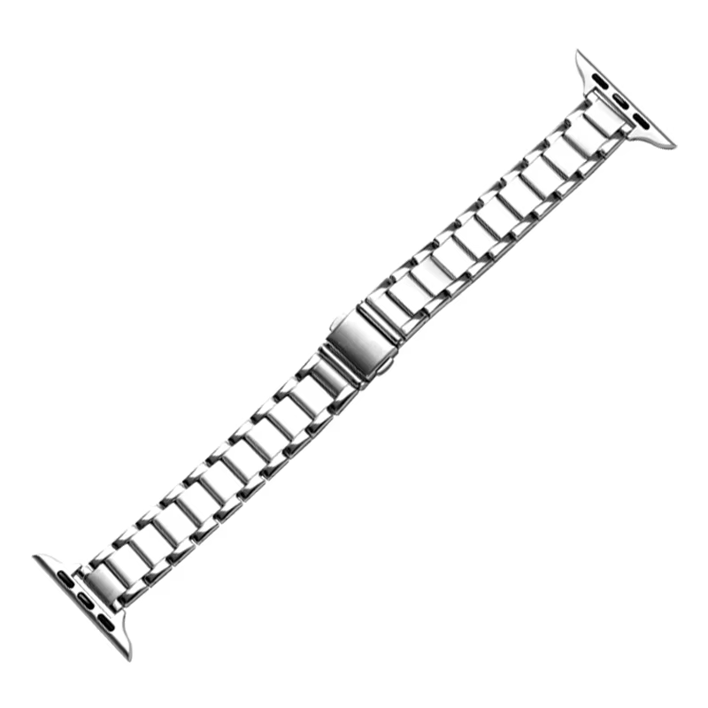 Bracelet de montre en acier pour Apple Watch, 44mm 45mm 42mm 41mm 38mm 49mm, bracelet en métal pour