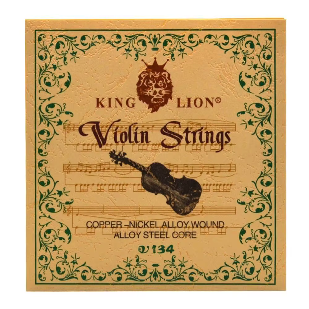 Accessoires pour violon V134 King Lion, cordes pour violon, cuivre blanc, cuivre-nickel, ensemble de