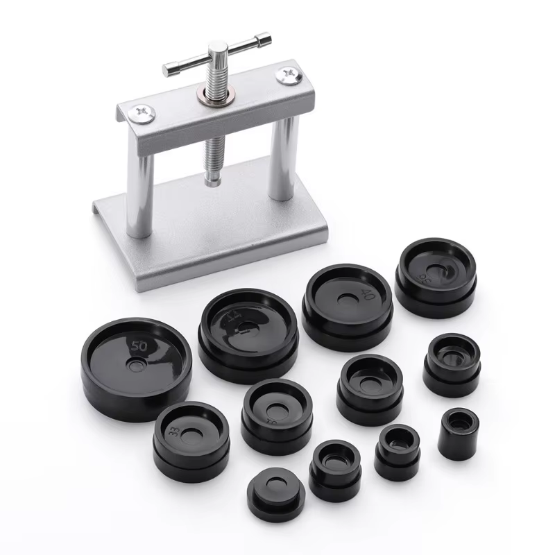 Presse à fond de boîtier de montre professionnelle en métal pour le remplacement de la batterie, kit