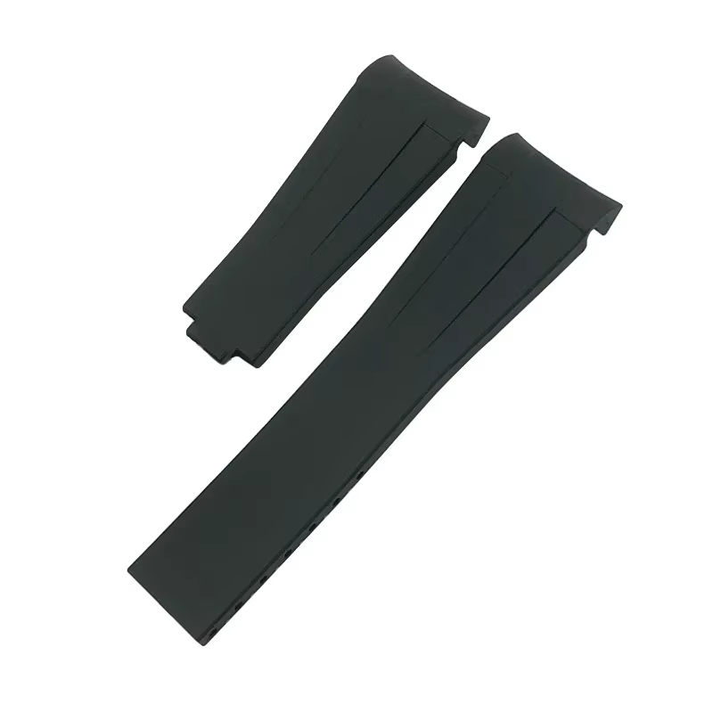 Bracelet de montre en caoutchouc à extrémité incurvée, 18mm 19mm 20mm 21mm 22mm, pour Rolex Submarin