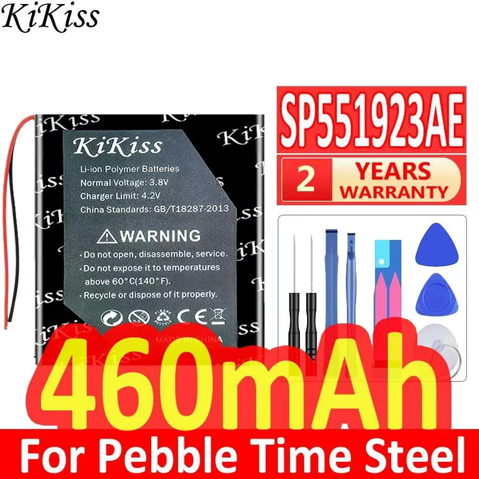 Batterie pour montre intelligente, 460mAh, SP551923AE P140116, pour montre classique Pebble Time Ste