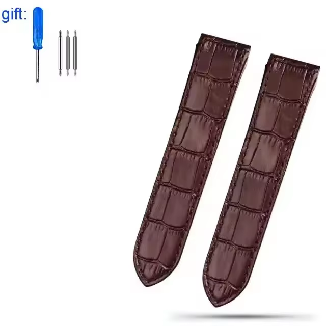 Bracelet de montre en cuir véritable pour Cartier Sandoz Santos 100, bracelet de montre doux et conf