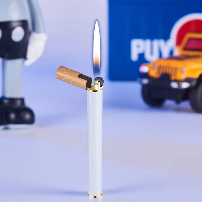 Nouvelle montre briquet créative et personnalisée 2-en-1, montre à quartz en métal à gaz butane avec