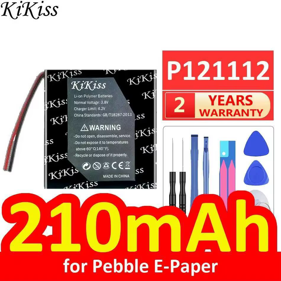 Batterie longue durée pour montre intelligente Pebble E-Paper 210Mah P121112