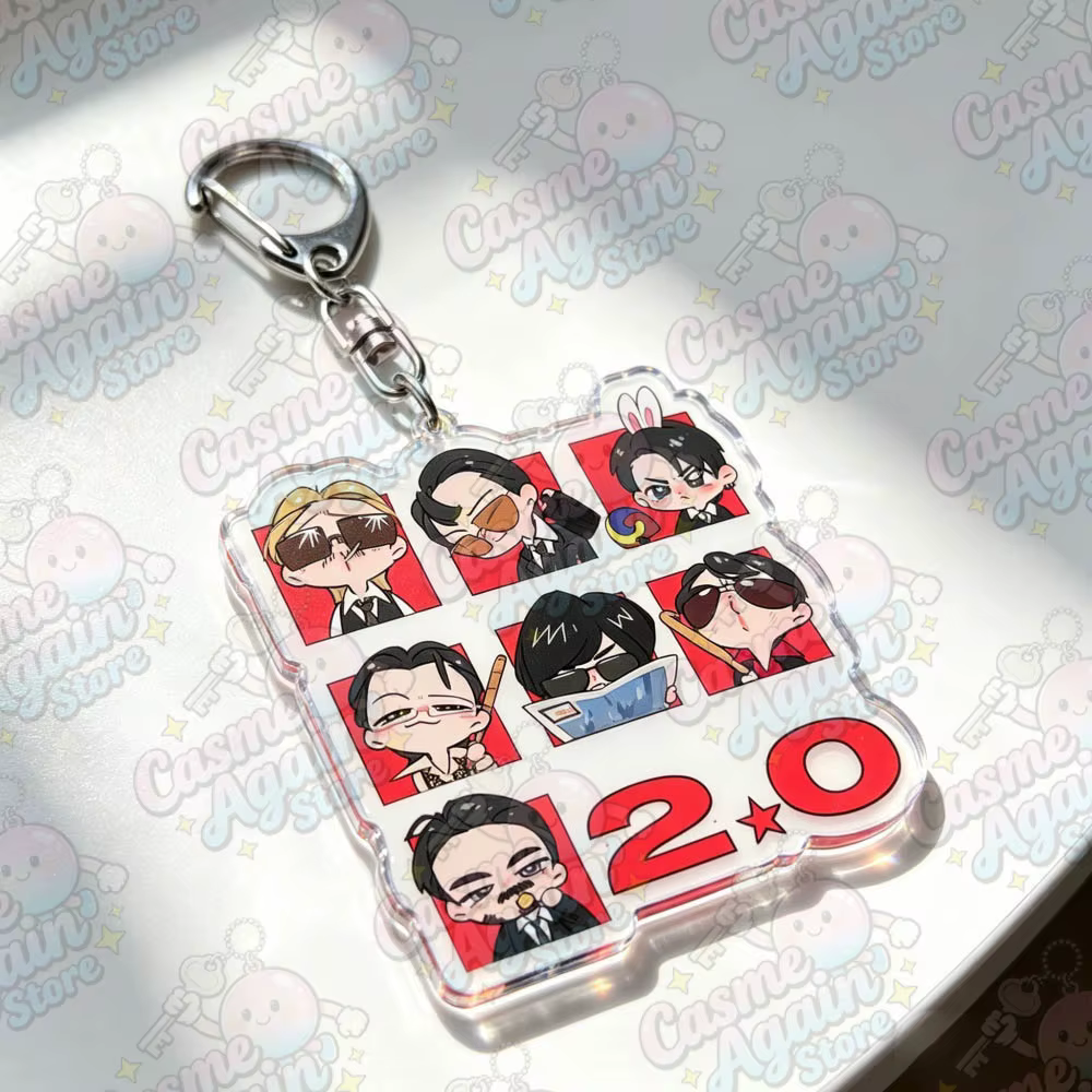 Porte-clés mignons de dessins animés Kpop Chibi, accessoires pour sacs, bijoux, cadeaux pour fans de