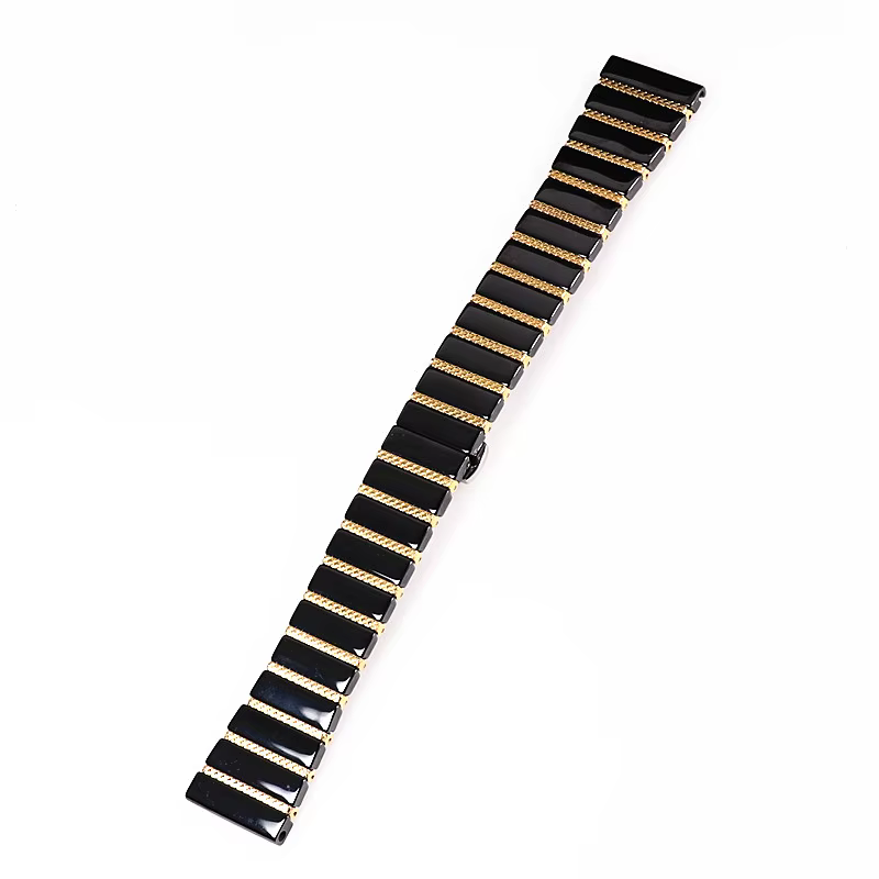 Bracelet en céramique et acier pour montre connectée Samsung Galaxy 5, classique, luxe, 40mm, 44mm,