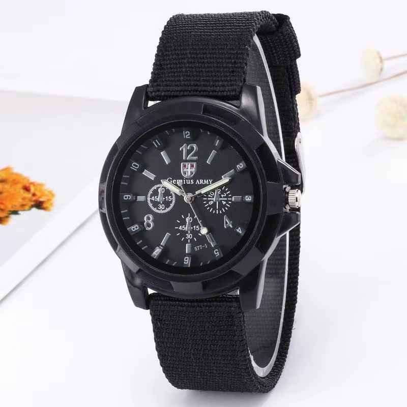 Montre de sport pour hommes Quartz Nylon Gemius armée montres porte militaire montre décontractée po