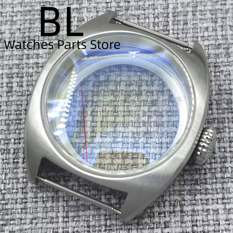 BLIGER – boîtier de montre en Bronze PVD brossé, 36MM/39MM, verre bombé bleu AR, grande/petite couro