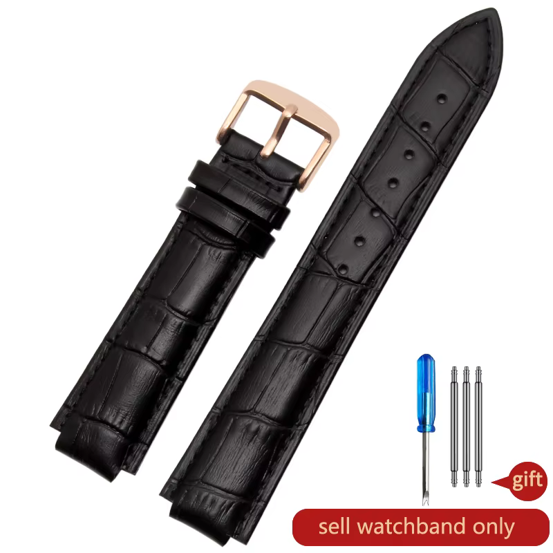 Bracelet de montre en cuir véritable pour homme et femme, Louis Vuitton Tambour Series, Q1121, Q114k