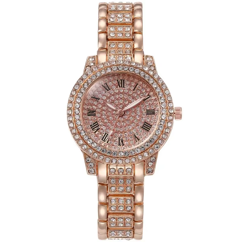 Nouvelle montre de luxe en diamant brillant pour femmes, marque élégante, Quartz, Bracelet en acier,