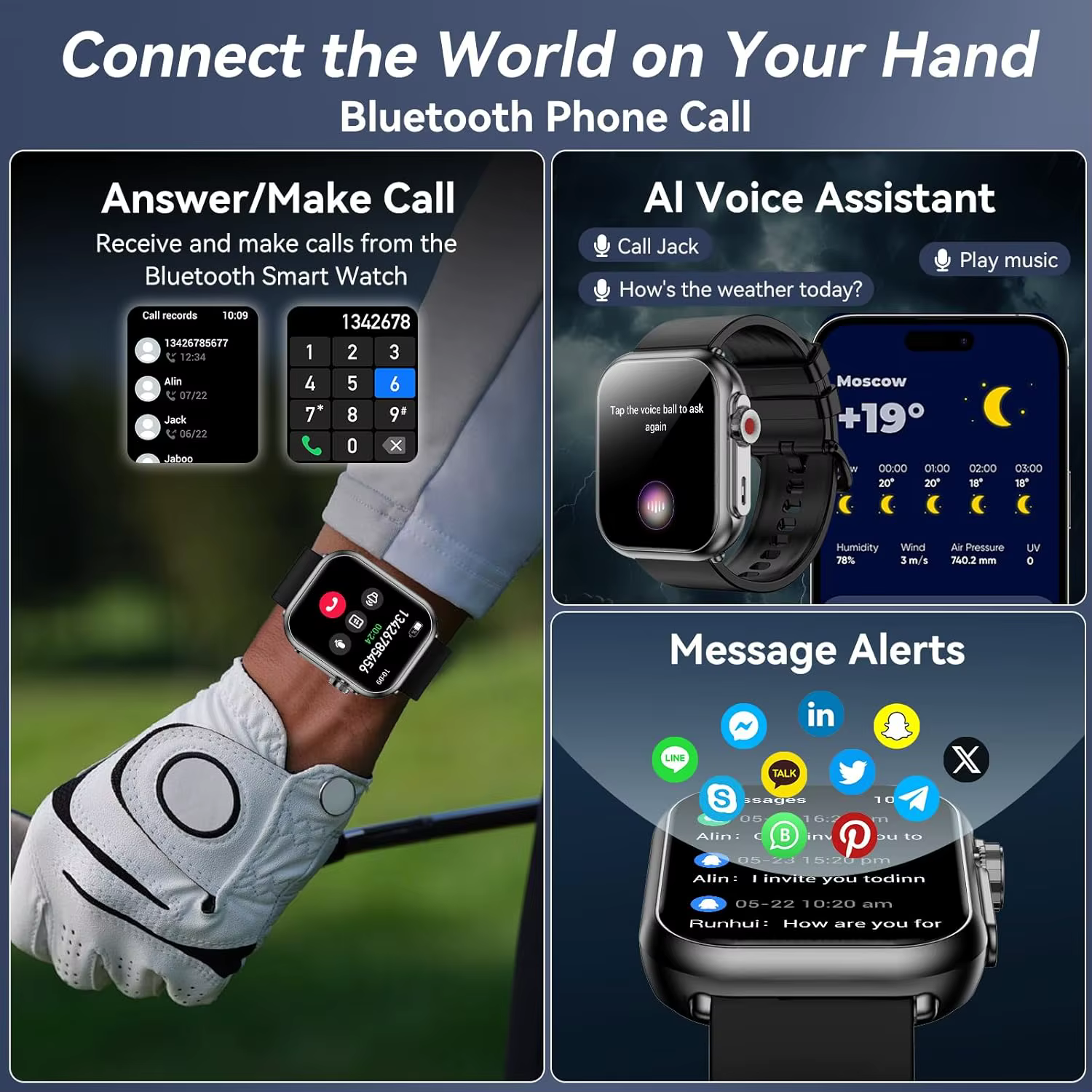 Montre Ultra K62 hommes femmes 1000mAh AMOLED 100 + Sport fréquence cardiaque HD Bluetooth appel GPS