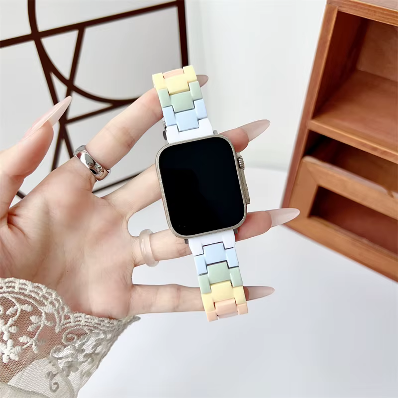 Bracelet en résine arc-en-ciel pour Xiaomi band 8 9 10 pro, pour Redmi watch 6 4 3 5 active, accesso