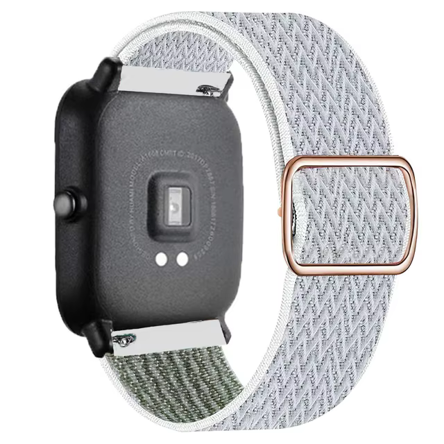 Bracelet de montre élastique en Nylon, 20mm/22mm, pour Amazfit GTS 4/2/GTS2 Mini/GTR/4/3/Pro/GTR2, A
