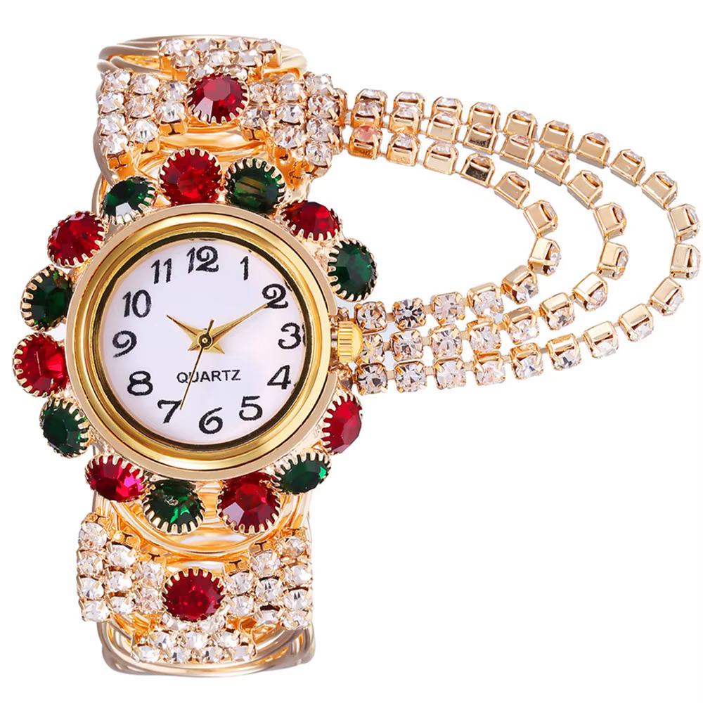SaSaus-Montre-bracelet en acier inoxydable pour femme, montre-bracelet élégante, or rose, biscuits, 