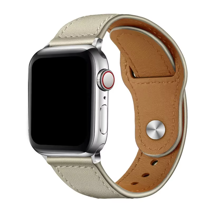 Bracelet de montre en cuir d'affaires pour Apple Watch hommes femmes Compatible avec la série 987654