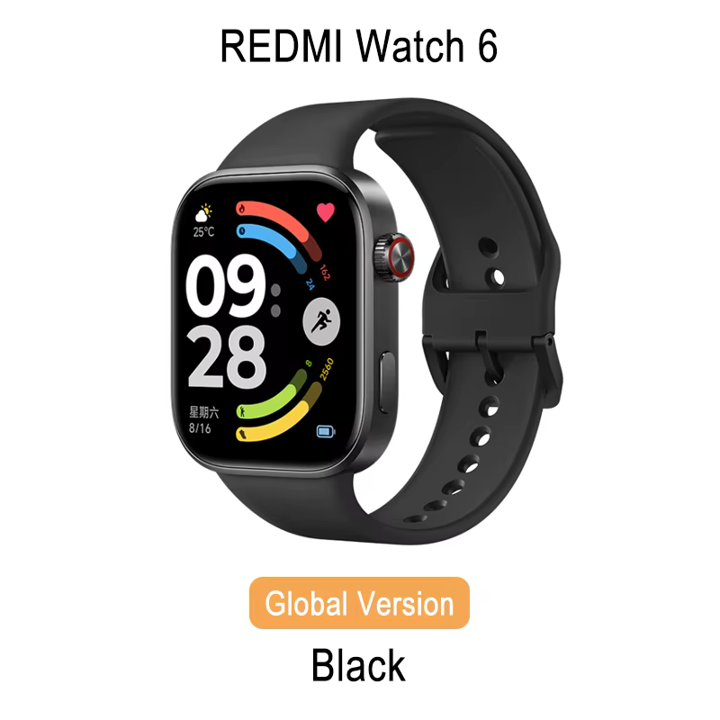 Montre connectée Xiaomi Redmi Watch 6 version globale, écran 2,07'', appels Bluetooth, suivi de la s