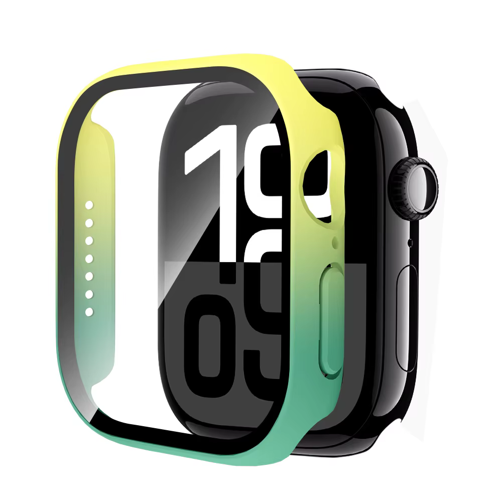Verre trempé + étui pour Apple Watch 40mm 41mm 42mm 44mm 45mm 46mm protecteur d'écran housse de prot
