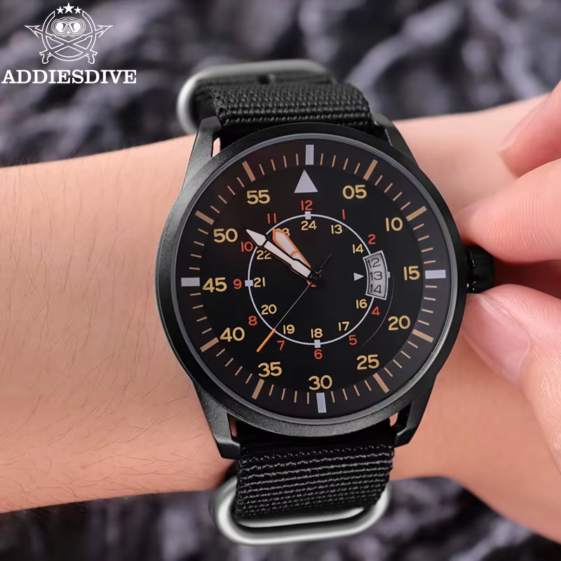 ADDIESDIVE nouvelle montre analogique pour hommes 50m montre lumineuse étanche mode sport grand cadr
