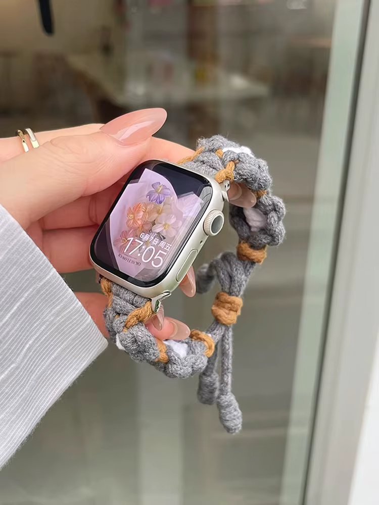 Bracelet à fleurs arc-en-ciel mignon pour Apple Watch, 49mm 46mm 45mm 40mm 42mm 41mm 38mm, bracelet