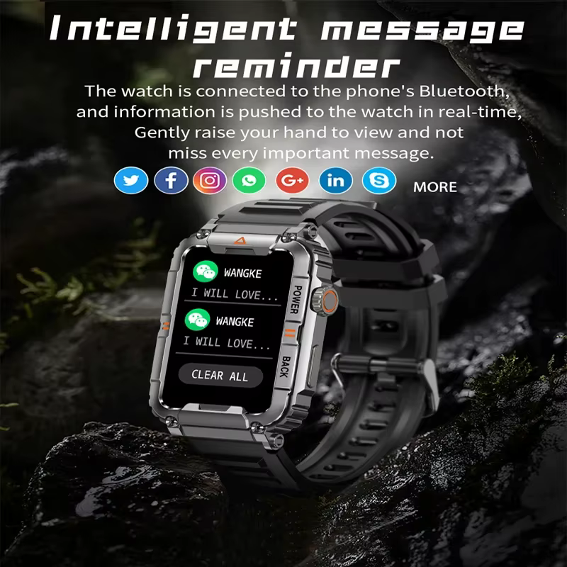 Montre connectée de fitness 2026 pour hommes et femmes avec moniteur de fréquence cardiaque et de so