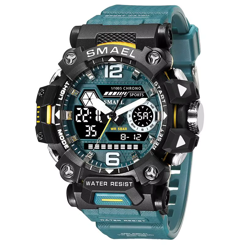 SMAEL-Montres militaires étanches à 50m pour hommes, montre de sport numérique, montre de l'armée, q