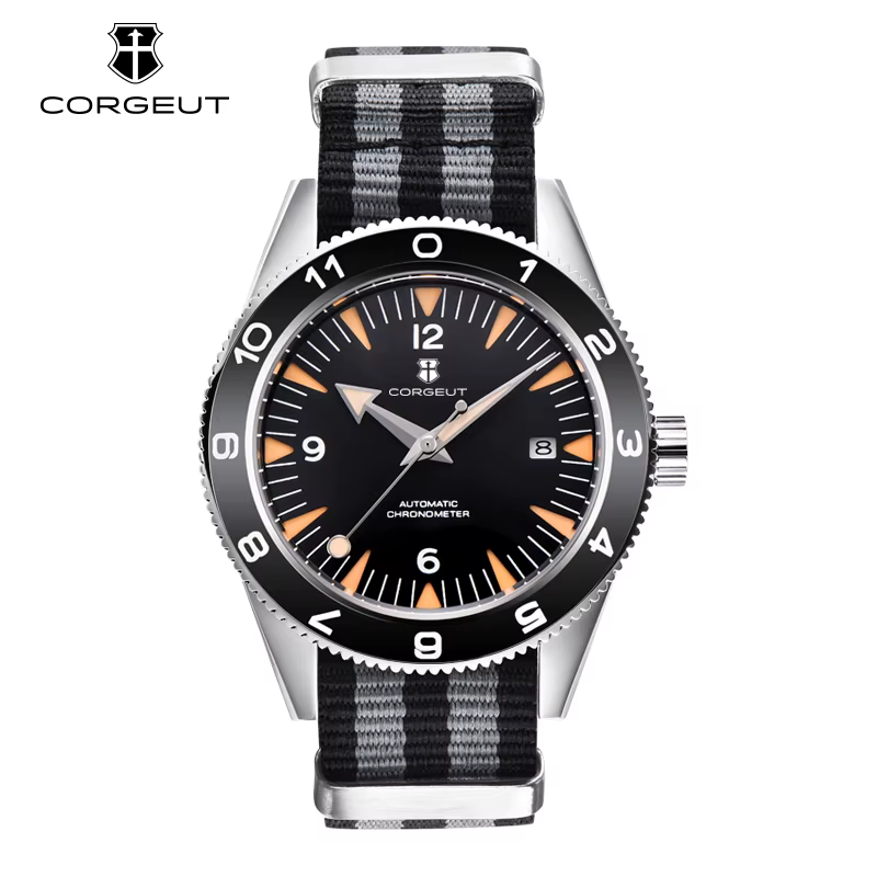 Montre japonaise lumineuse automatique pour hommes, verre saphir 41MM, étanche à 100m, bracelet en N
