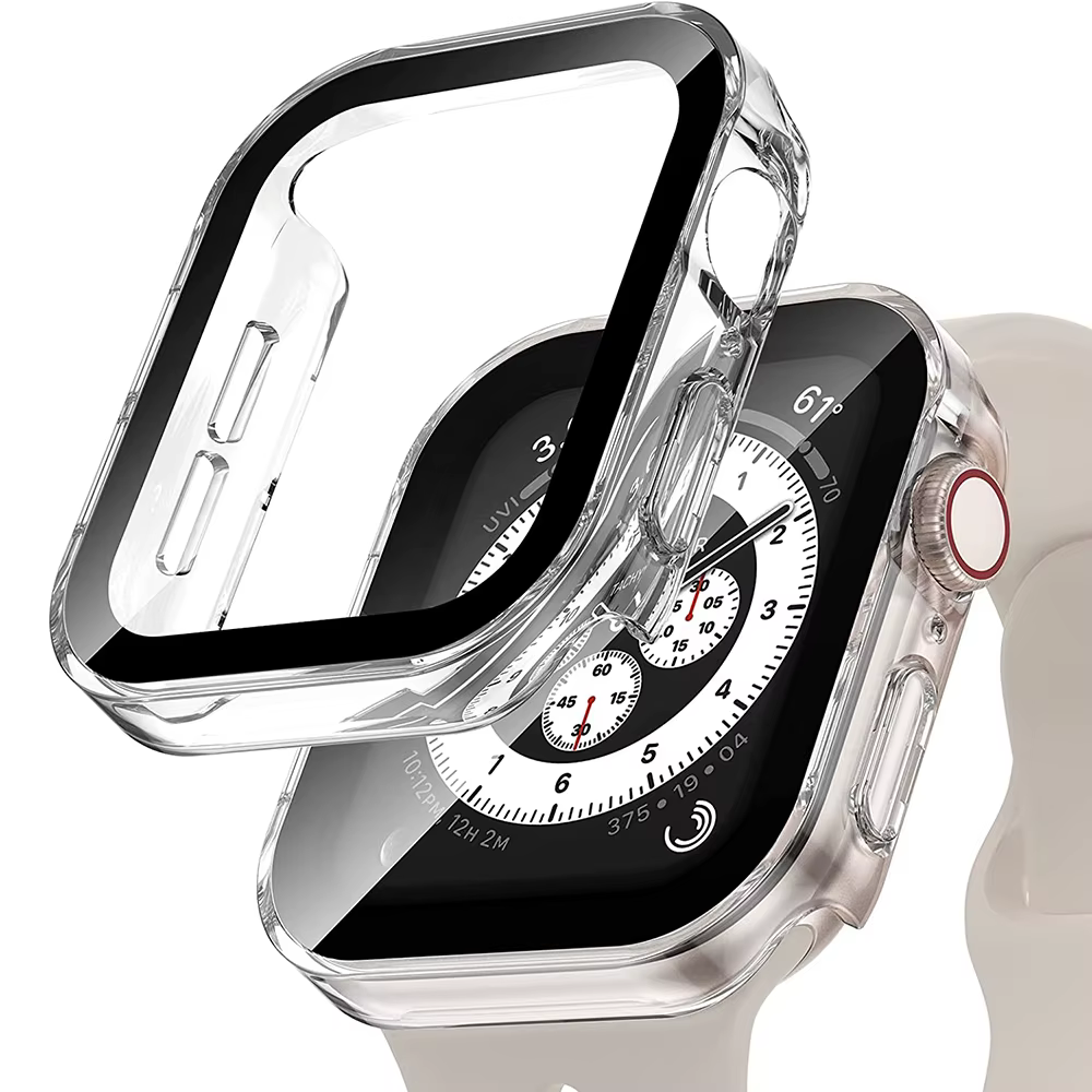 Boîtier de montre étanche + verre pour Apple Watch 40/41/42/44/45/46mm, étui de protection résistant