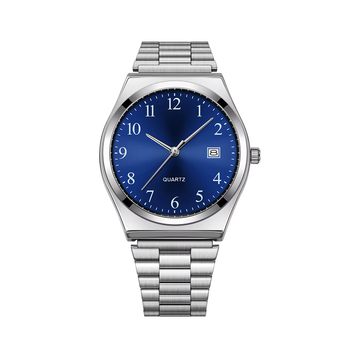 LUCKY FOX – Montre-bracelet élégante et minimaliste en acier inoxydable avec cadran noir – Cronométr