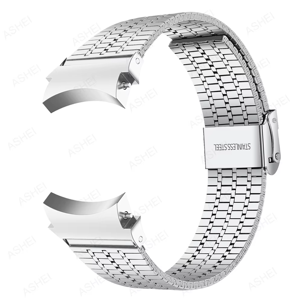 Bracelet en acier pour montre Samsung Galaxy, bande classique, pas de lacunes, Galaxy Watch 4, 6, 46