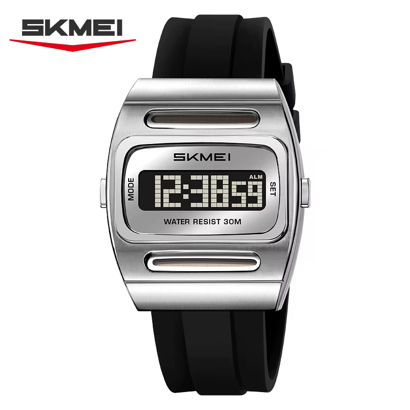 Montres de sport numériques multifonctionnelles à énergie solaire de luxe SKMEI 2563, horloge électr