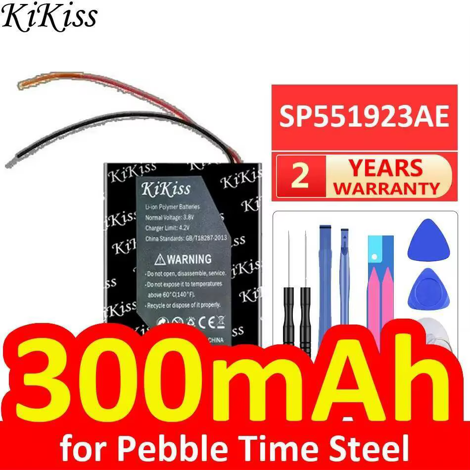 Batterie de montre intelligente SP551923AE 300Mah, respectueuse de l'environnement pour le temps de 