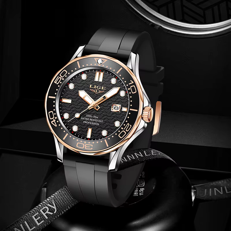 2025 LIGE nouvelles montres pour hommes d'affaires montre de plongée de luxe pour hommes étanche Dat