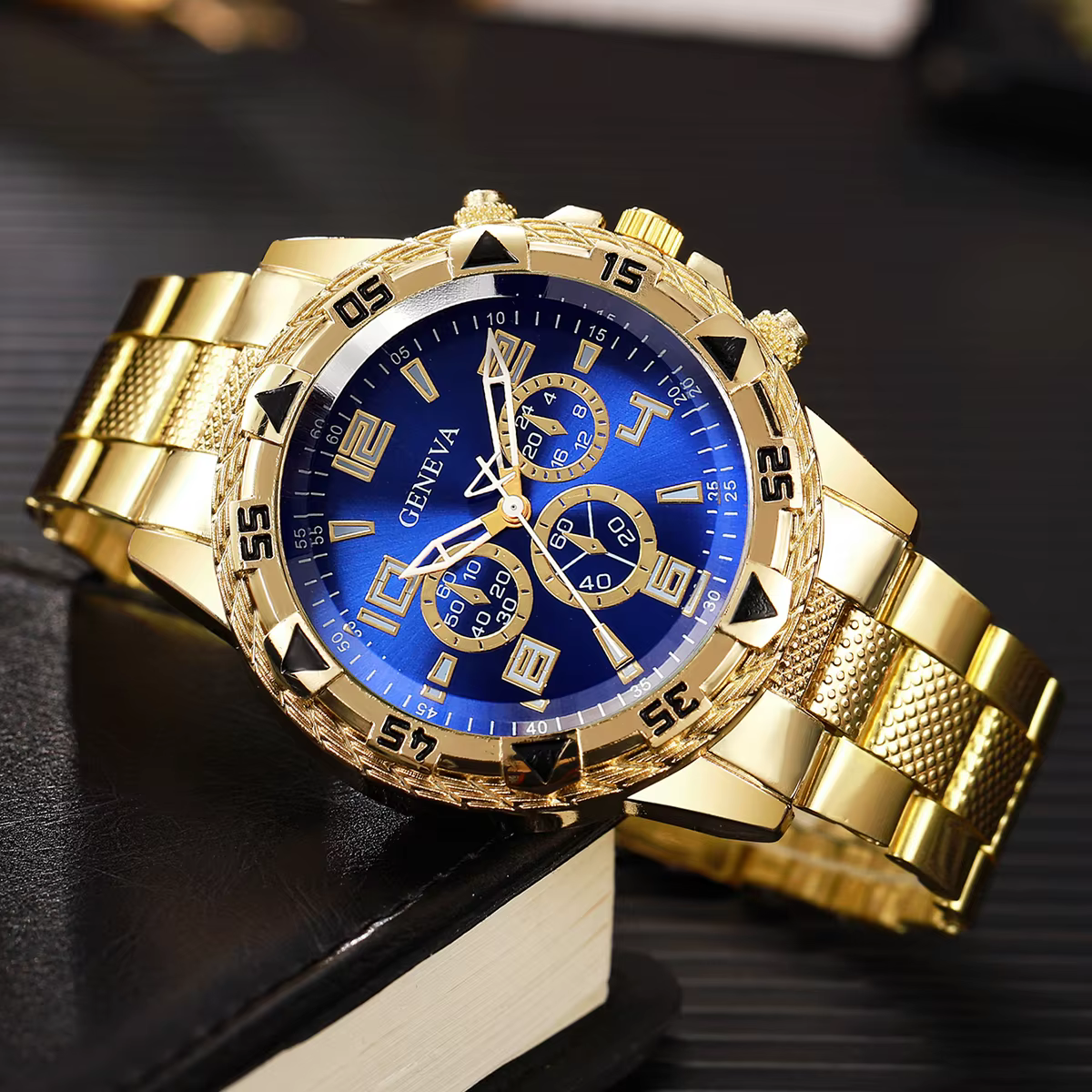 Ensemble de montres à Quartz pour hommes, 2 pièces, montres d'affaires à la mode, bracelet en Silico