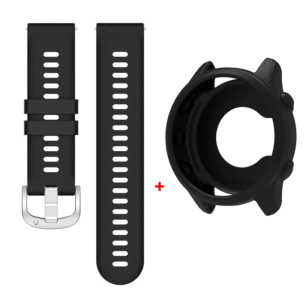 Bracelet en Silicone + étui de protection pour bracelet de montre de remplacement Garmin Forerunner 