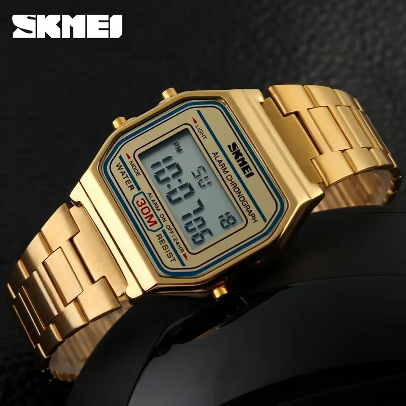 Skmei 3Bar montre numérique étanche Reloj Hombre pour Sport décontracté 1123 mode hommes bracelet en