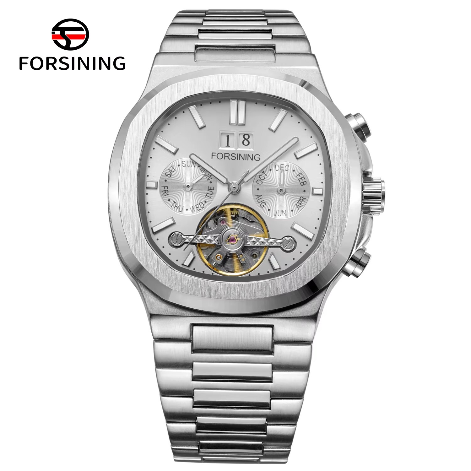 Forsining 481 homme nouvelles marques Tourbillon montre semaine Date mouvement automatique montres m
