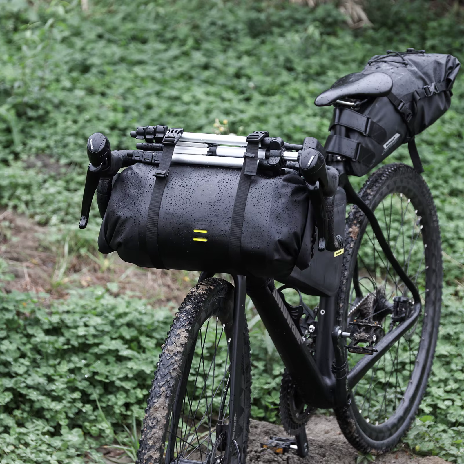 Rhinowalk – Sac de vélo étanche de grande capacité, sacoche de guidon, tube avant, 2 pièces, pour ca