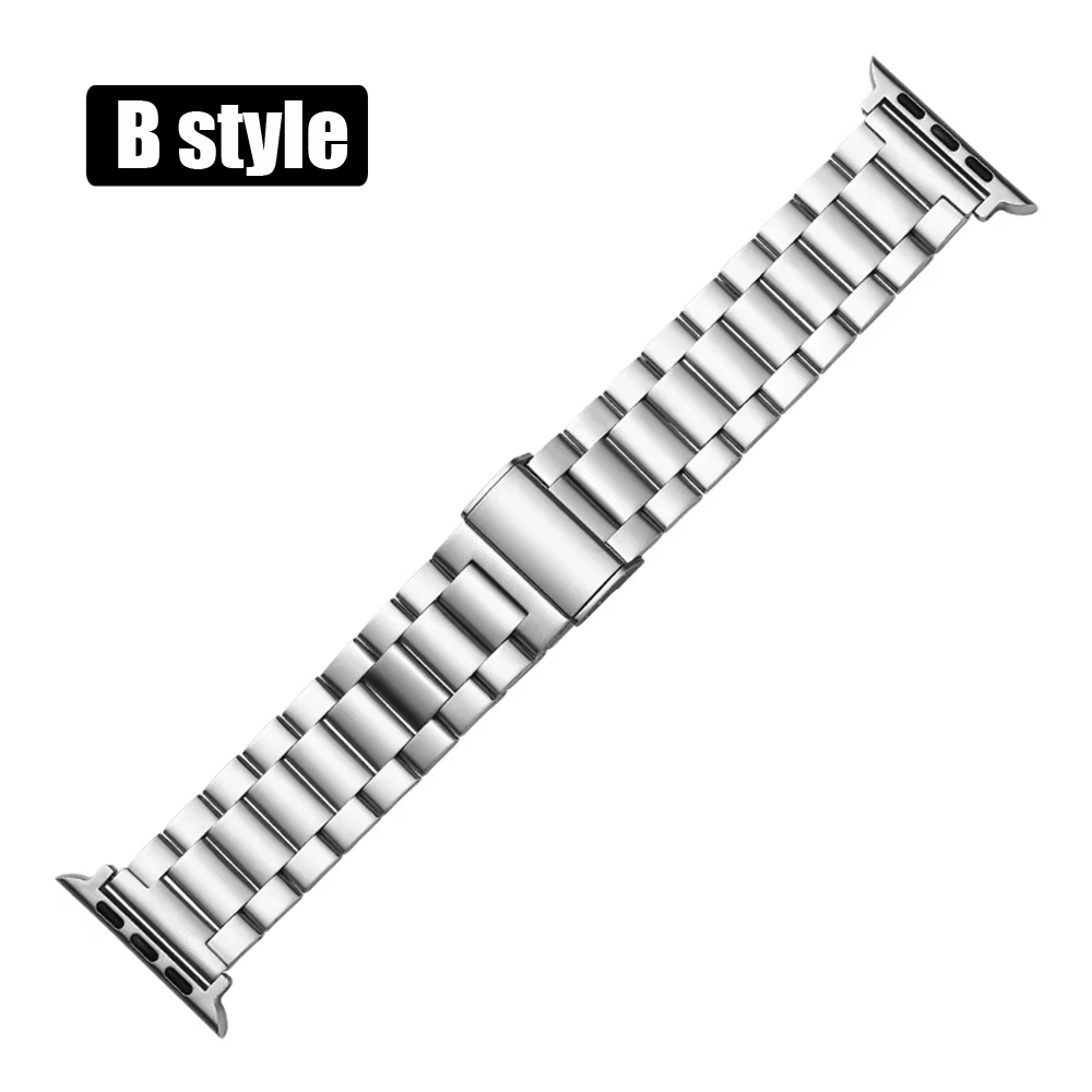 Bracelet Correa Classique en Acier Inoxydable pour Apple Watch, Bracelet Ultra 2, 46mm, 42mm, 49mm,